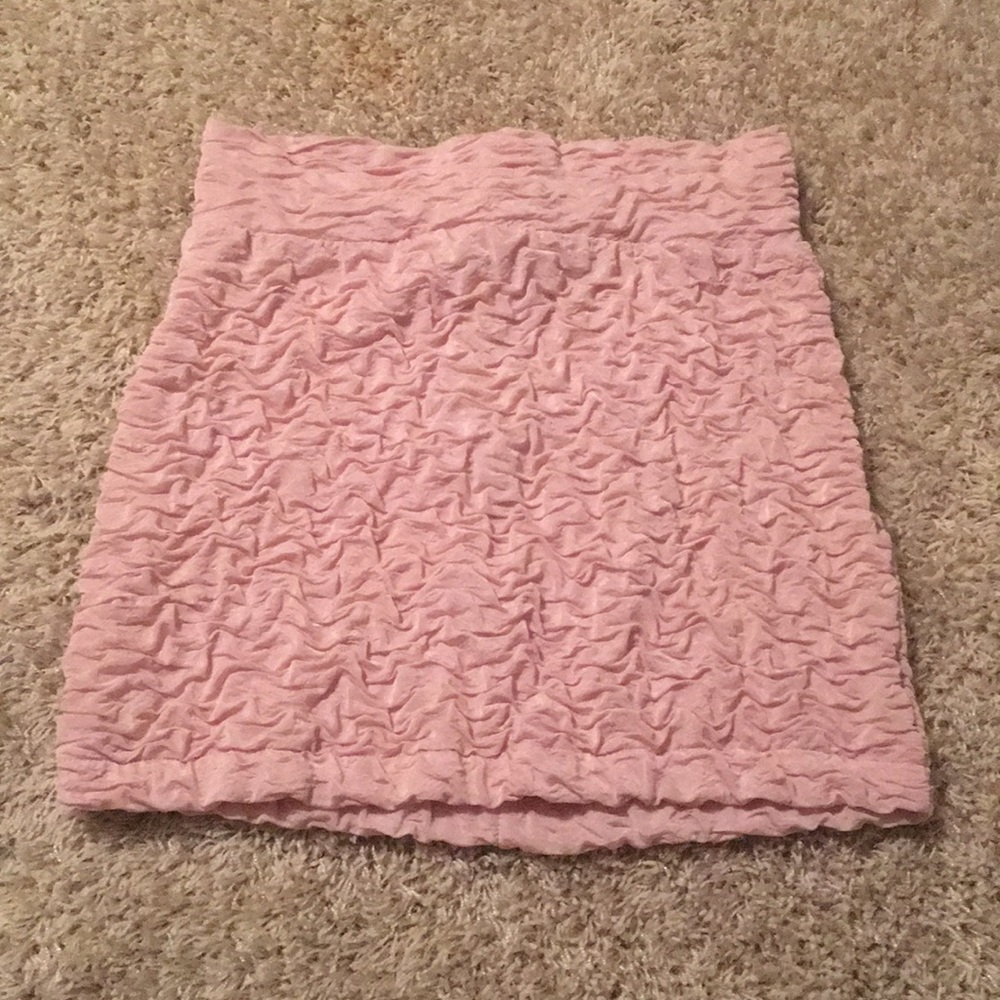 Pink mini skirt